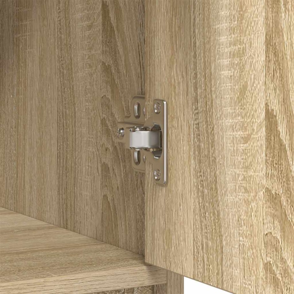 Aparador con cajones y puertas roble Sonoma 70,5x34x74,5