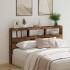 Cabecero de cama con LED madera vieja 180x17x102