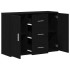 Aparador roble negro 91x29,5x65 cm madera de