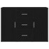 Aparador roble negro 91x29,5x65 cm madera de