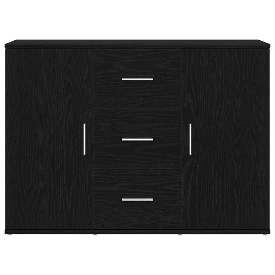 Aparador roble negro 91x29,5x65 cm madera de