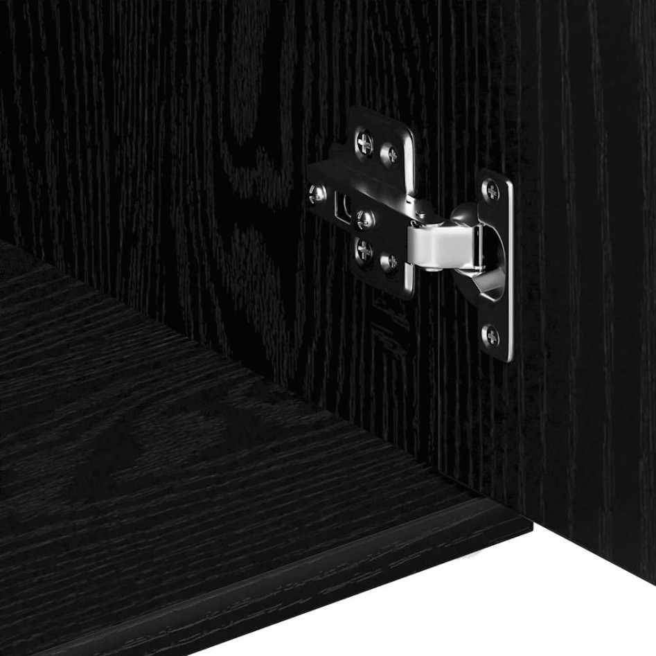 Aparador roble negro 91x29,5x65 cm madera de