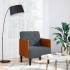 Sillón con reposabrazos Terciopelo Gris Oscuro 55
