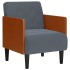 Sillón con reposabrazos Terciopelo Gris Oscuro 55