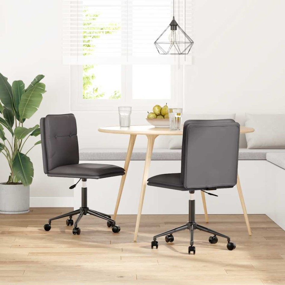 Sillas de comedor 2 unidades cuero sintético