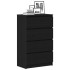 Aparador de roble negro 60x35x98,5 cm madera de