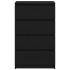 Aparador de roble negro 60x35x98,5 cm madera de