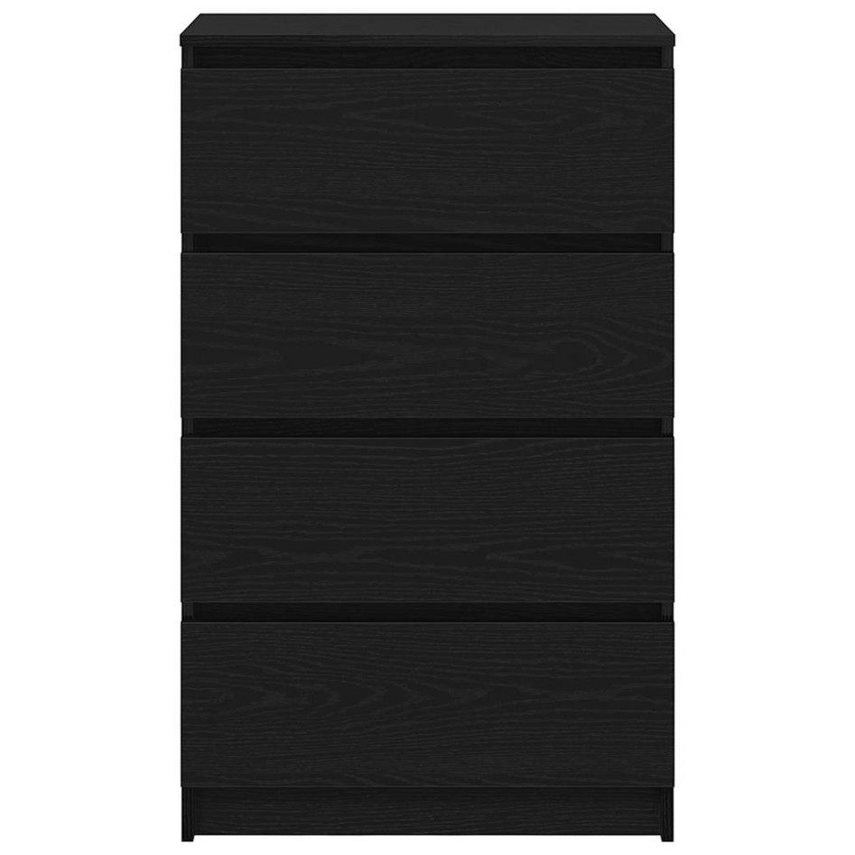 Aparador de roble negro 60x35x98,5 cm madera de