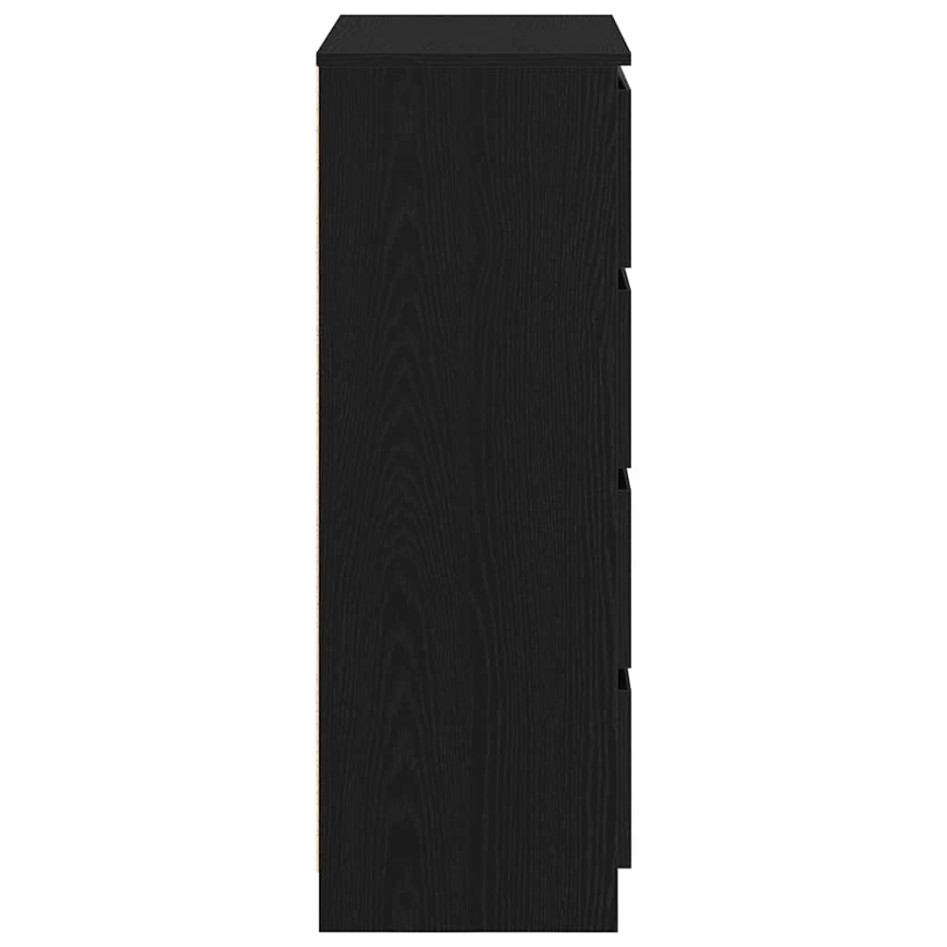 Aparador de roble negro 60x35x98,5 cm madera de