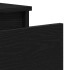 Aparador de roble negro 60x35x98,5 cm madera de