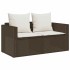 Set de muebles de jardín con cojines apilables 5 pzas