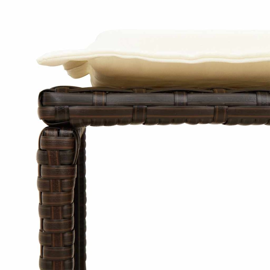 Set de muebles de jardín con cojines apilables 5 pzas