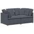 Sofá modular con cojines terciopelo gris