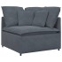 Sofá modular con cojines terciopelo gris