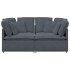 Sofá modular con cojines terciopelo gris