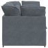 Sofá modular con cojines terciopelo gris