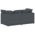 Sofá modular con cojines terciopelo gris