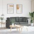 Sofá modular con cojines de tela gris