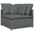 Sofá modular con cojines de tela gris