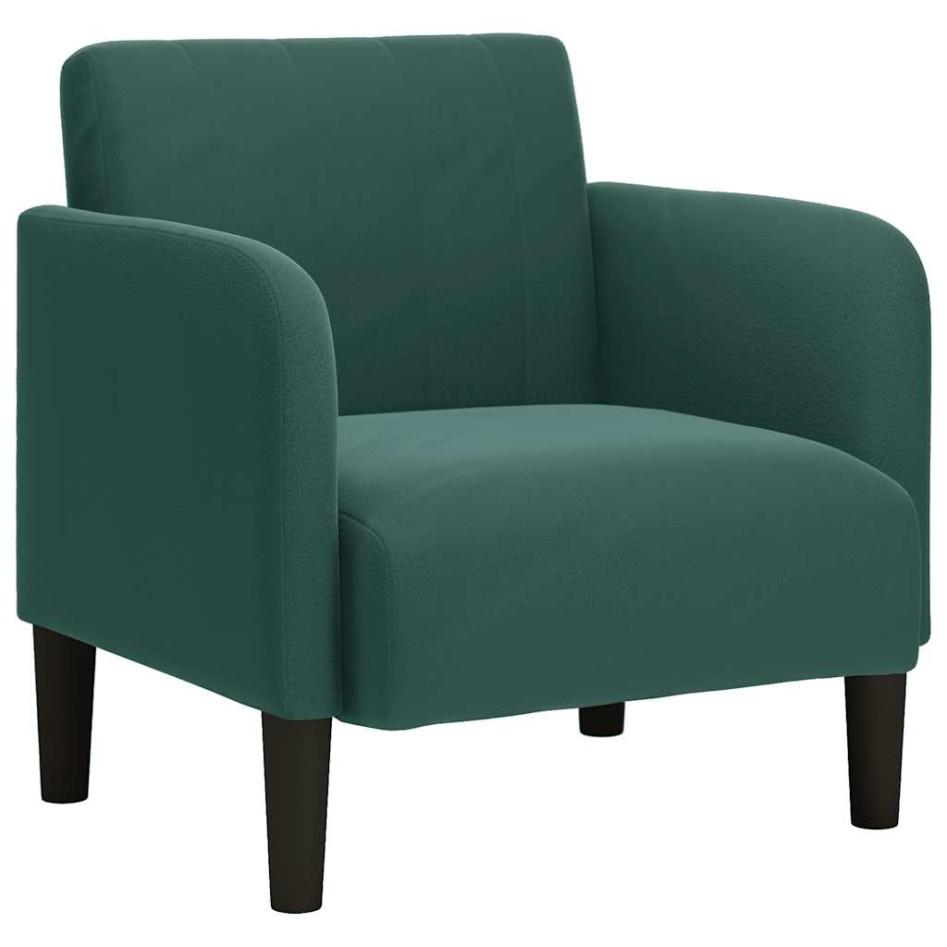 Sillón con reposabrazos Terciopelo Verde Oscuro 54