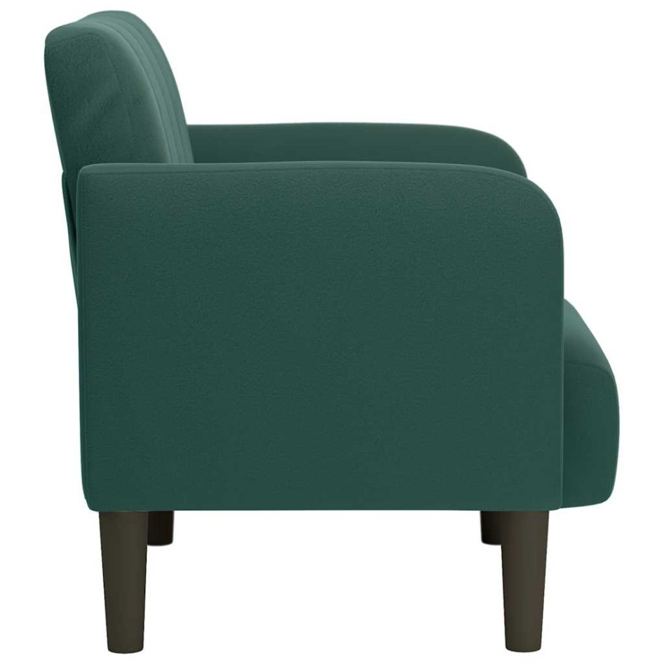 Sillón con reposabrazos Terciopelo Verde Oscuro 54