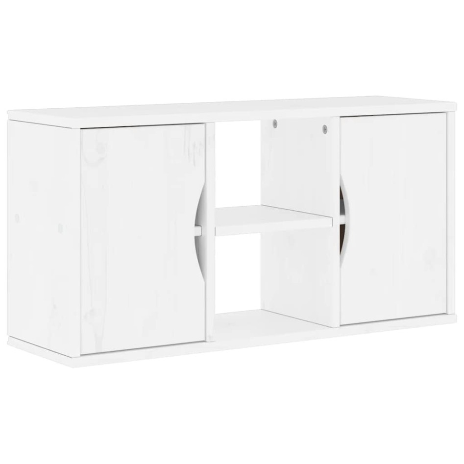 Muebles de TV 4 uds. con almacenaje ODDA blanco madera