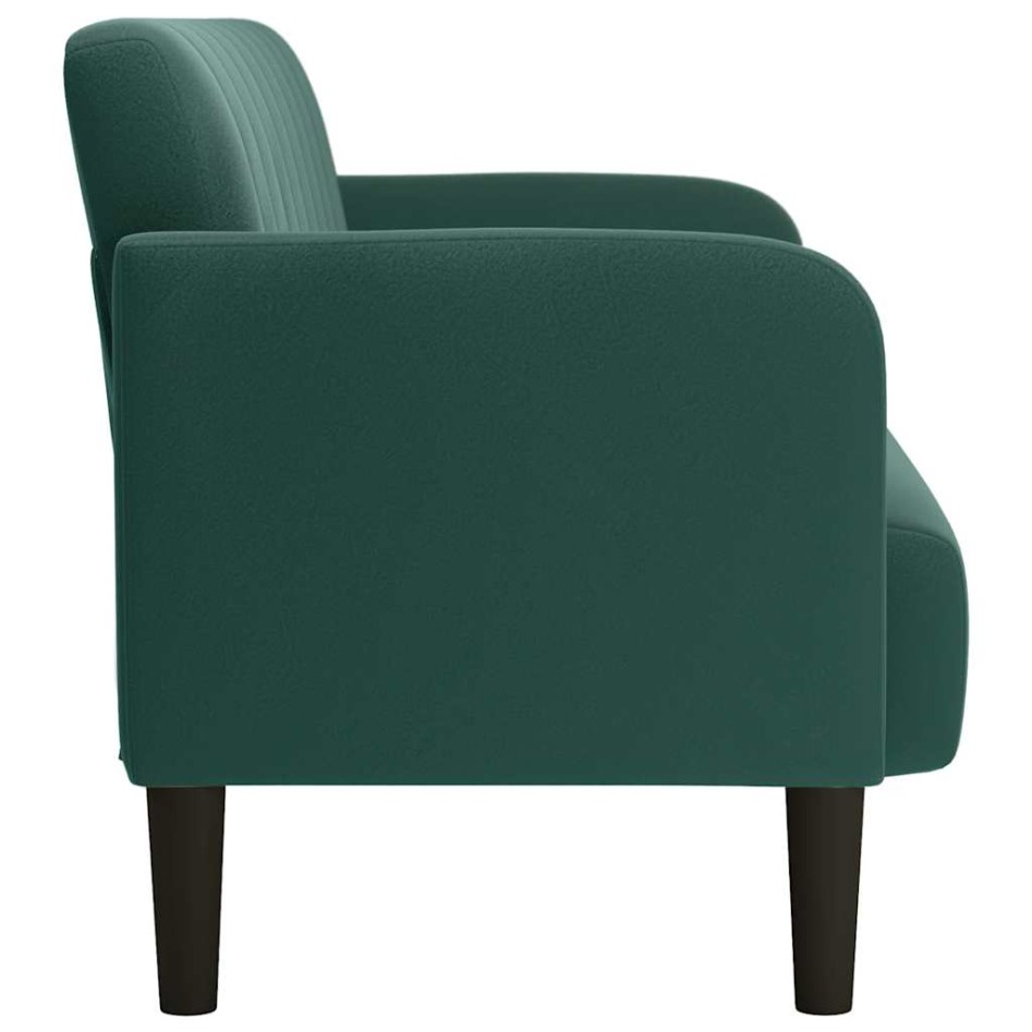 Sofá Loveseat verde oscuro 109 cm