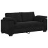 Sofá Loveseat Terciopelo Negro 140