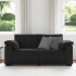 Sofá Loveseat Terciopelo Negro 140