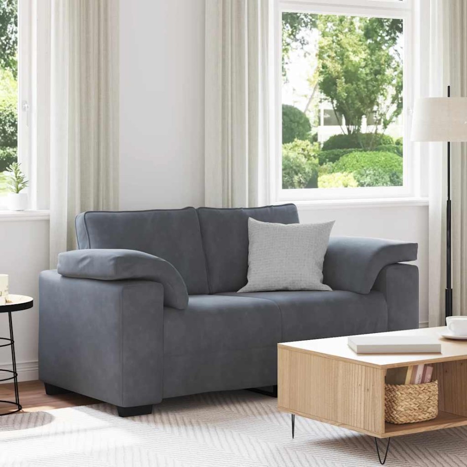 Sofá Loveseat gris oscuro 120 cm
