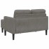 Sofá de 2 plazas con chaise longue en forma L gris claro 125