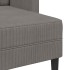 Sofá de 2 plazas con chaise longue en forma L gris claro 125