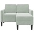 Sofá de 2 plazas con chaise longue en forma L gris claro 125