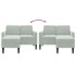 Sofá de 2 plazas con chaise longue en forma L gris claro 125