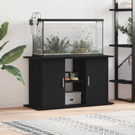 Soporte para acuario de madera de roble negro 101x41x58