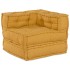 Puf modular de tela amarillo