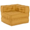 Puf modular de tela amarillo 70x70x54