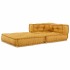 Puf modular de tela amarillo