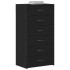 Aparador con 6 cajones roble negro 50x34x96cm madera