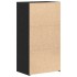 Aparador con 6 cajones roble negro 50x34x96cm madera