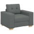 Sillón de tela gris oscuro 59