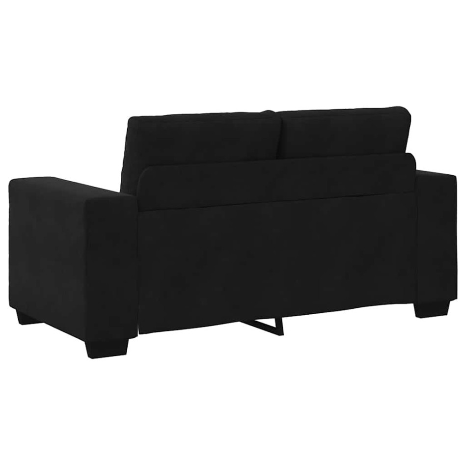 Sofá Loveseat Terciopelo Negro 120