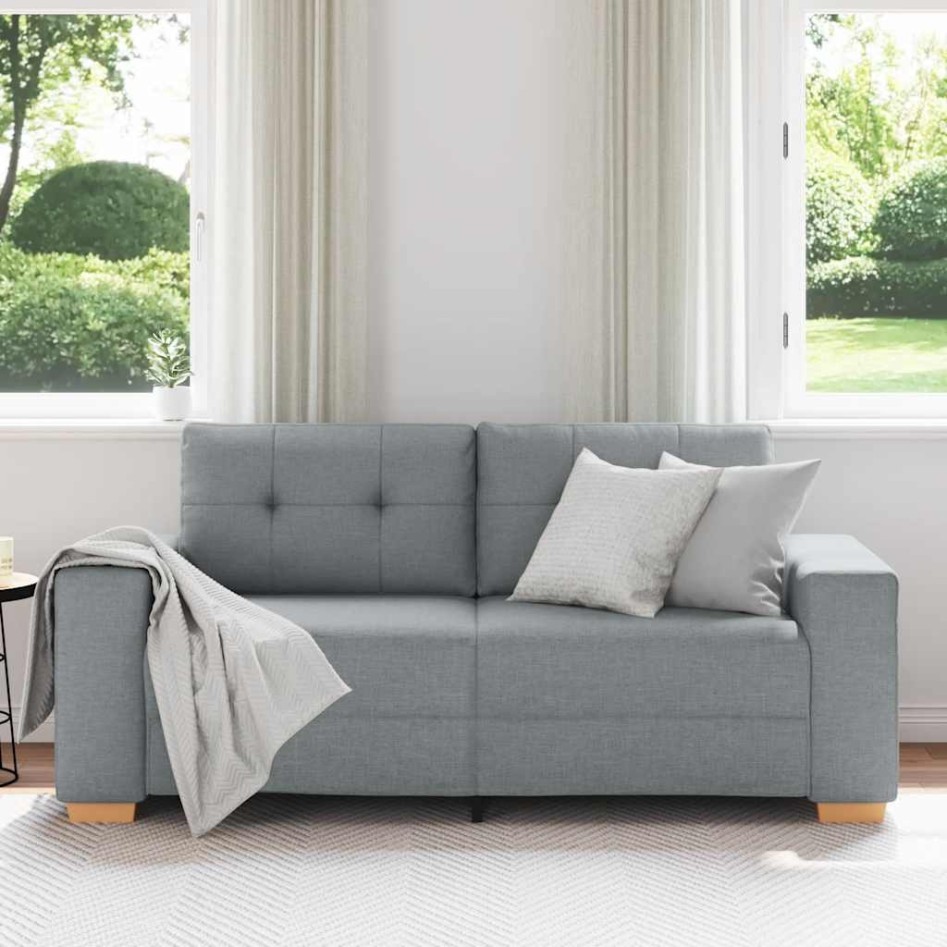 Sofá Loveseat gris claro 140 cm de