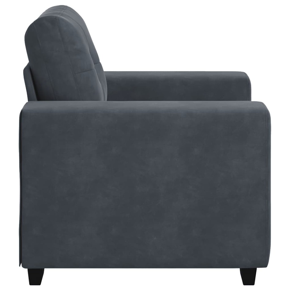 Sillón de terciopelo gris oscuro  59