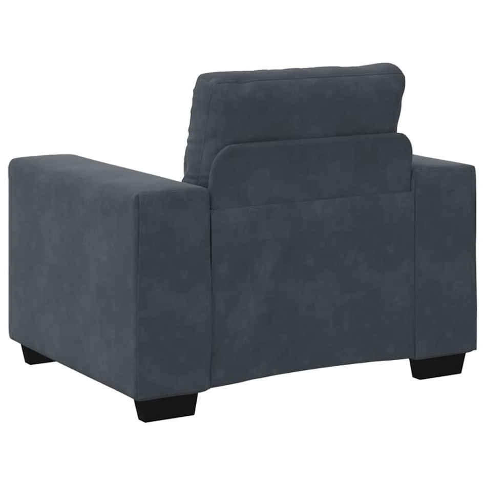 Sillón de terciopelo gris oscuro  59