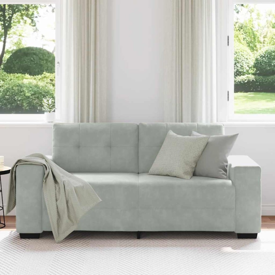 Sofá Loveseat gris claro 140 cm