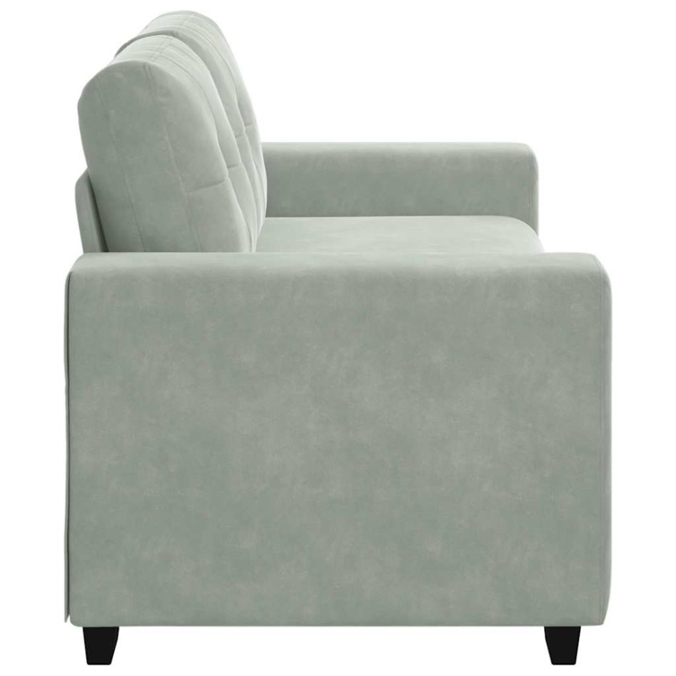 Sofá Loveseat gris claro 140 cm