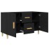 Aparador de madera de roble negro 100x36x60