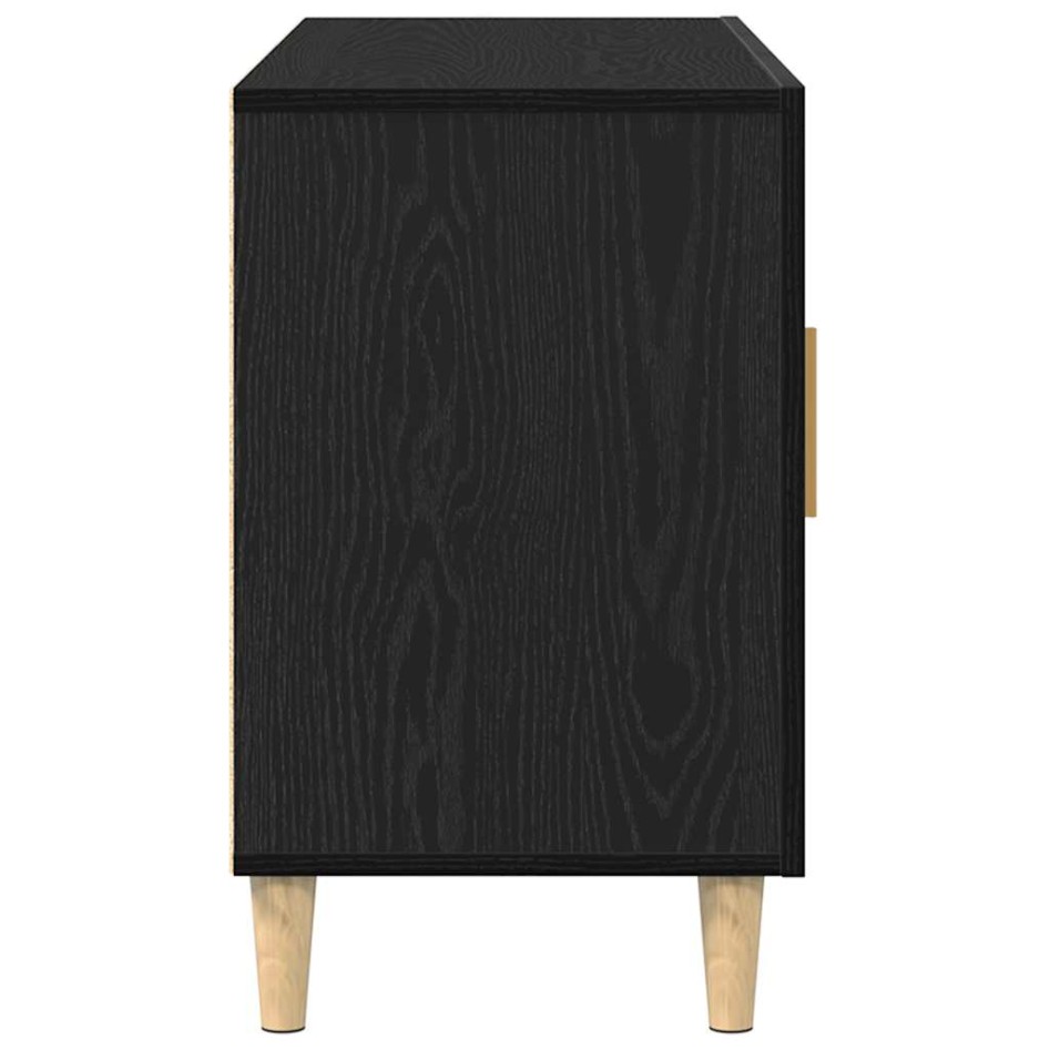 Aparador de madera de roble negro 100x36x60