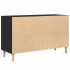 Aparador de madera de roble negro 100x36x60